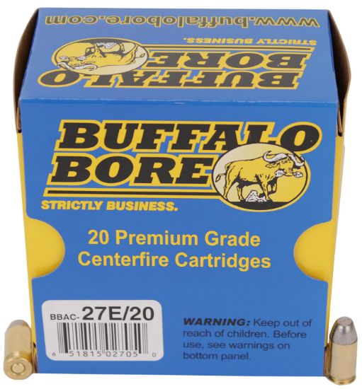 Picture of Buffalo Bore Ammunition 27E20 Standard Pressure Strictly Business 380 Acp 100 Gr Hard Cast Flat Nose 20 Per Box/ 12 Case 