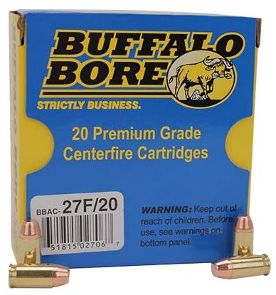 Picture of Buffalo Bore Ammunition 27F20 Standard Pressure Strictly Business 380 Acp 95 Gr Full Metal Jacket Flat Nose 20 Per Box/ 12 Case 