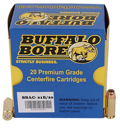 Picture of Buffalo Bore Ammunition 21B20 Heavy Strictly Business 10Mm Auto 180 Gr Jacket Hollow Point 20 Per Box/ 12 Case 