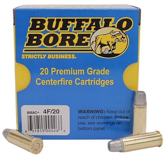 Picture of Buffalo Bore Ammunition 4F20 Deer Grenade Strictly Business 44 Rem Mag +P 240 Gr Gas Checked Hollow Point 20 Per Box/ 12 Case 