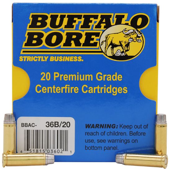 Picture of Buffalo Bore Ammunition 36B20 Heavy Strictly Business 32 H&R Mag +P 130 Gr Hard Cast 20 Per Box/ 12 Case 