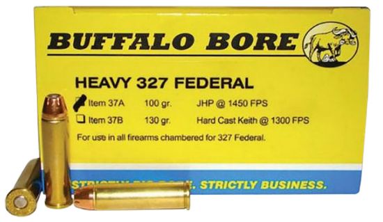 Picture of Buffalo Bore Ammunition 37A20 Heavy Strictly Business 327 Federal Mag 100 Gr Jacket Hollow Point 20 Per Box/ 12 Case 