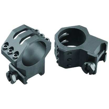 Picture of Weaver Mounts 99695 Six-Hole Picatinny Rings Matte Black 30Mm Extra High 