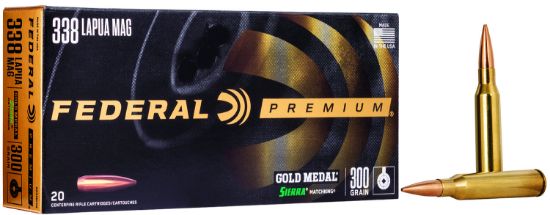 Picture of Federal Gm338lm2 Premium Gold Medal 338 Lapua Mag 300 Gr Sierra Matchking Bthp 20 Per Box/ 10 Case 