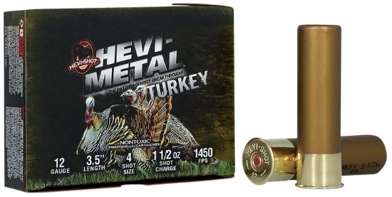 Picture of Hevi-Metal Hs33345 Hevi-Metal Turkey 12 Gauge 3.50" 1 1/2 Oz 4/5 Shot 5 Per Box/ 10 Case 