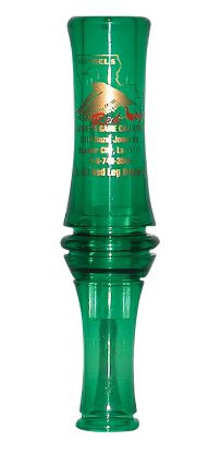 Picture of Haydel's Game Calls Rl99 "Redleg" Mallard Open Call Double Reed Mallard Sounds Attracts Ducks Green Plastic 