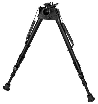 Picture of Harris Bipods 25Cs Swivel 25C Swivel Stud, 13.50-27", Black Steel/Aluminum, Rubber Feet 