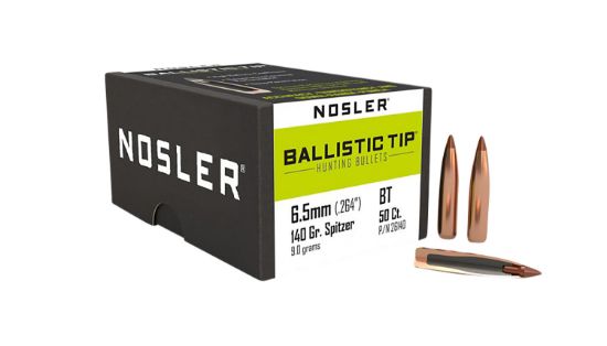 Picture of Nosler 26140 Ballistic Tip 6.5 Creedmoor .264 140 Gr Spitzer Point/ 50 Per Box 