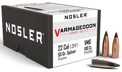 Picture of Nosler 17240 Varmageddon 22 Cal .224 55 Gr Flat Base Tipped/ 100 Per Box 