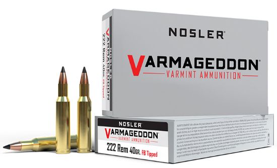 Picture of Nosler 65135 Varmageddon 222 Rem 40 Gr Flat Base Tipped 20 Per Box/ 20 Case 