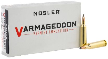 Picture of Nosler 65155 Varmageddon 22-250 Rem 55 Gr Flat Base Tipped 20 Per Box/ 10 Case 