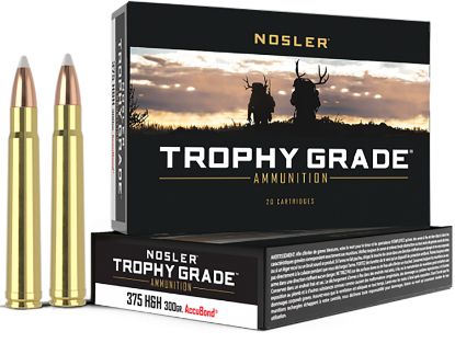 Picture of Nosler 60070 Trophy Grade 375 H&H Mag 300 Gr Nosler Accubond 20 Per Box/ 10 Case 