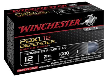 Picture of Winchester Ammo S12pdx1s Pdx1 Defender 12 Gauge 2.75" 1 Oz Rifled Slug Shot 10 Per Box/ 10 Case 