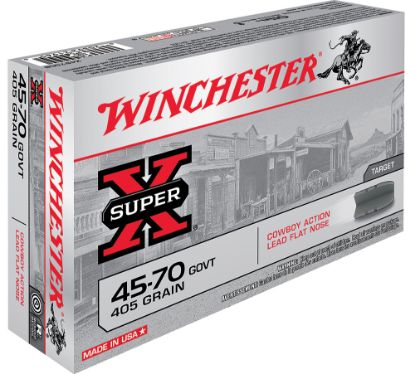 Picture of Winchester Ammo X4570cb Super X Cowboy Action 45-70 Gov 405 Gr Lead Flat Nose 20 Per Box/ 10 Case 