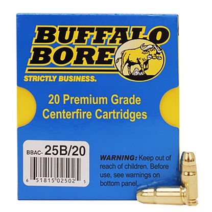 Picture of Buffalo Bore Ammunition 25B20 Heavy Strictly Business 357 Sig 125 Gr Full Metal Jacket Flat Nose 20 Per Box/ 12 Case 