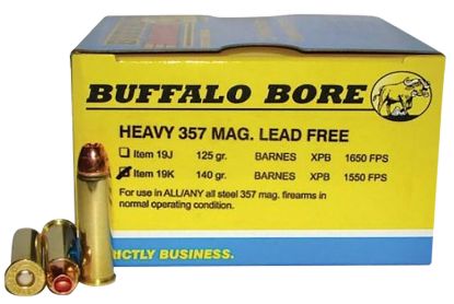 Picture of Buffalo Bore Ammunition 19K20 Buffalo-Barnes Strictly Business 357 Mag 140 Gr Barnes Vor Tx Xpb Lead Free 20 Per Box/ 12 Case 