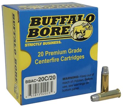 Picture of Buffalo Bore Ammunition 20C20 Standard Pressure Strictly Business 38 Special 158 Gr Lead Semi Wad Cutter Hollow Point 20 Per Box/ 12 Case 