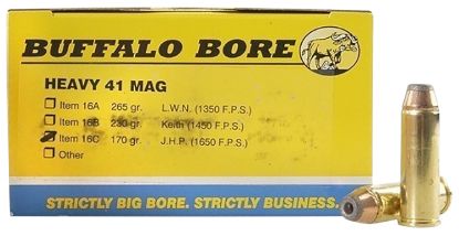 Picture of Buffalo Bore Ammunition 16C20 Heavy Strictly Business 41 Rem Mag 170 Gr Jacket Hollow Point 20 Per Box/ 12 Case 