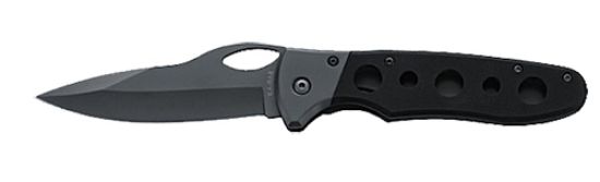 Picture of Ka-Bar 3076 Agama Edc 3.75" Folding Clip Point Plain Black Stonewashed 420Hc Ss Blade, Black G10 Handle, Includes Pocket Clip 