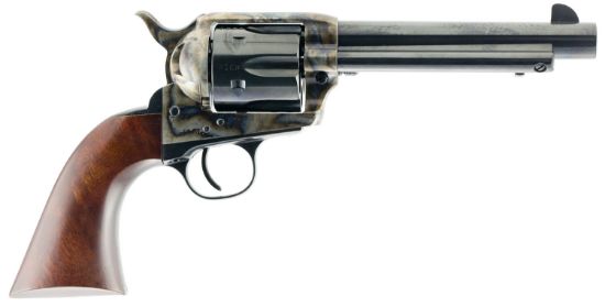 Picture of Taylors & Company 550857 1873 Gunfighter 357 Mag Caliber With 5.50" Blued Finish Barrel, 6Rd Capacity Blued Finish Cylinder, Color Case Hardened Finish Steel Frame & Walnut Army Size Grip 