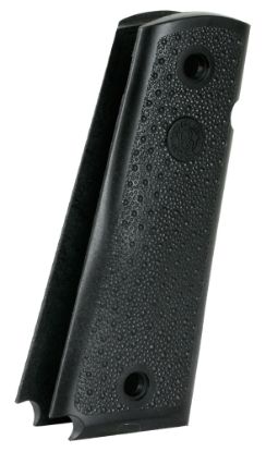 Picture of Hogue 45190 Overmolded Grip Panels Cobblestone Black Nylon With Palm Swells For 1911 Government 