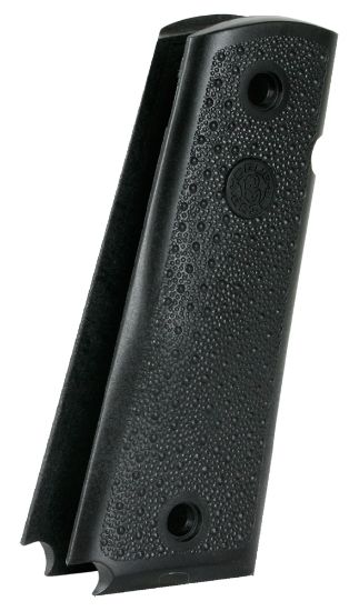 Picture of Hogue 45190 Overmolded Grip Panels Cobblestone Black Nylon With Palm Swells For 1911 Government 