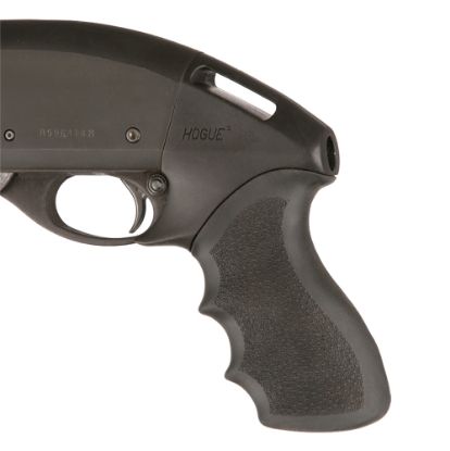 Picture of Hogue 08714 Tamer Black Rubber Pistol Grip With Finger Grooves For Remington 870 