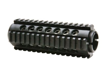 Picture of Promag Pm242 Quad Rail Handguard 2-Piece Polymer W/Aluminum Heat Shield Insert Black Ar-15 Carbine 