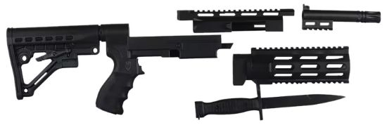 Picture of Archangel Aa597r Ar-15 Style Conversion Stock Black Synthetic 6 Position For Remington 597 