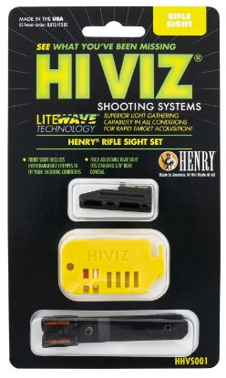 Picture of Hiviz Hhvs001 Henry .22 Lr Interchangeable Front Sight Set Black Green, Red, White Litepipes For Henry Lever Action 