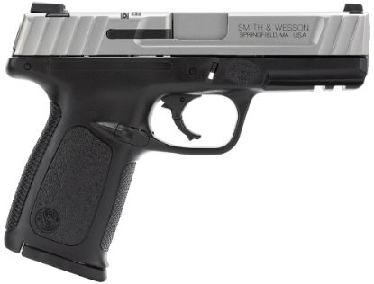 Picture of Smith & Wesson 223400 Sd40 Ve Compact Frame 40 S&W 14+1, 4" Stainless Steel Barrel, Satin Serrated Stainless Steel Slide, Black Polymer Frame W/Picatinny Rail, Textured Grip, No Safety 