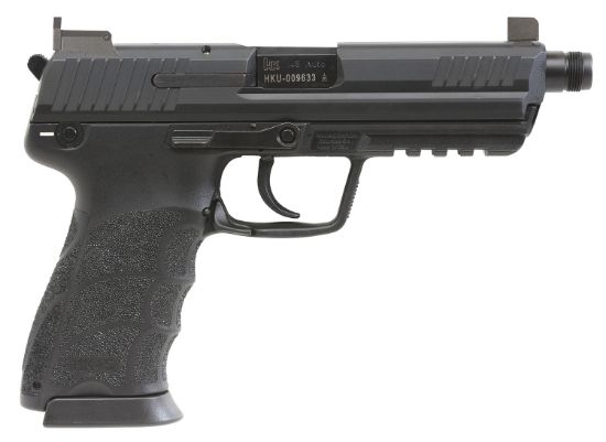 Picture of Hk 81000032 Hk45 Tactical V7 Lem 45 Acp 10+1 5.20" Black Steel Threaded Barrel, Serrated Steel Slide, Polymer Frame W/Picatinny Rail, Black Polymer Grip, Ambidextrous 