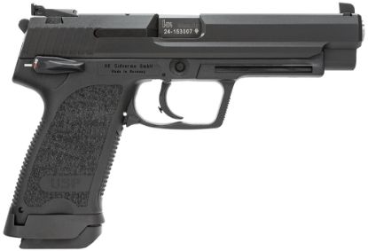 Picture of Hk 81000363 Usp Expert V1 9Mm Luger 18+1, 5.19" Black Polygonal Rifled Barrel, Black Serrated Steel Slide, Black Polymer Frame, Black Polymer Grip Ambidextrous 