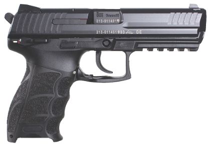 Picture of Hk 81000123 P30ls 9Mm Luger 17+1 4.45" Polygonal Rifled Barre,L Black Serrated/Long Slide, Black Polymer Frame W/Picatinny Rail/Serrated Trigger Guard, Black Finger Grooved Polymer Grips Right Hand 