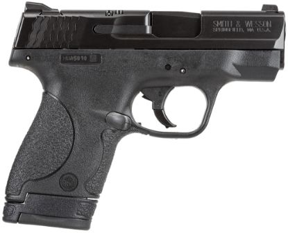 Picture of Smith & Wesson 187021 M&P Shield *Ca Compliant Micro-Compact Frame 9Mm Luger 7+1/8+1, 3.10" Black Armornite Stainless Steel Barrel & Serrated Slide, Black Polymer Frame & Grip, 