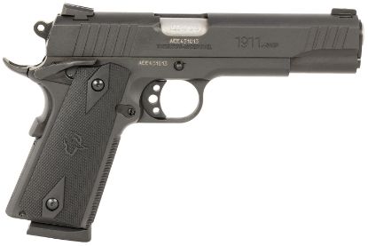 Picture of Taurus 1191101Fs 1911 Full Size 45 Acp 8+1 5" Matte Stainless Steel Barrel, Matte Black Serrated Steel Slide & Frame, Black Checkered Polymer Grip, Right Hand 