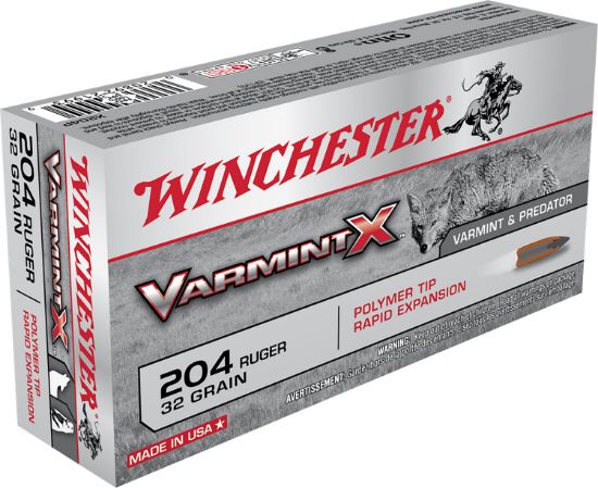 Picture of Winchester Ammo X204p Varmint X 204 Ruger 32 Gr Polymer Tip Rapid Expansion 20 Per Box/ 10 Case 