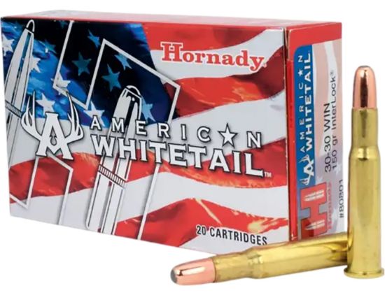 Picture of Hornady 80801 American Whitetail 30-30 Win 150 Gr Interlock Round Nose 20 Per Box/ 10 Case 