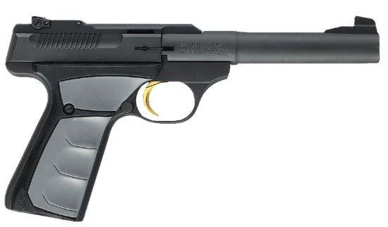 Picture of Browning 051482490 Buck Mark Camper *Ca Compliant 22 Lr 10+1 5.50" Tapered Bull Barrel, Matte Black Serrated Steel Slide & Aluminum Frame, Gray Ultragrip Fx Grip 