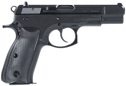 Picture of Cz-Usa 91130 Cz 75 B 9Mm Luger 16+1 4.60" Black Steel Barrel & Serrated Steel Slide, Black Polycoat Steel Frame W/Beavertail, Black Plastic Grip 