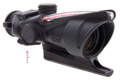 Picture of Trijicon 100213 Acog Black Hardcoat Anodized 4X32mm Illuminated Red Triangle Post Reticle 