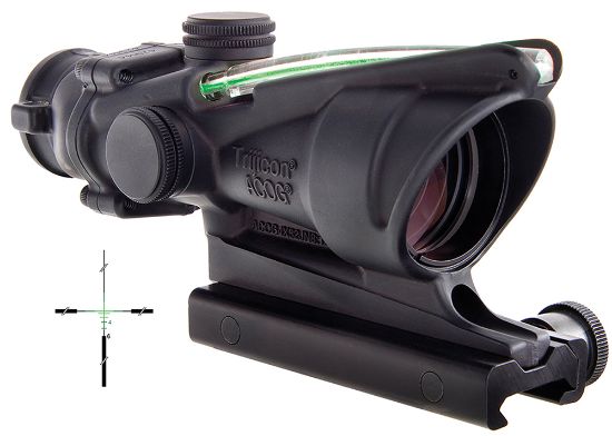 Picture of Trijicon 100209 Acog Black Hardcoat Anodized 4X32mm Illuminated Green Crosshair .223/5.56 Bdc Reticle 