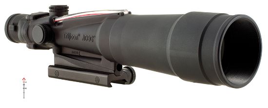 Picture of Trijicon 100173 Acog Black Hardcoat Anodized 5.5X50mm Illuminated Red Chevron .223/5.56 Bdc Reticle 