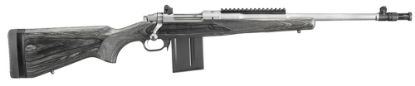 Picture of Ruger 6822 Scout 308 Win 10+1 18" Barrel With Flash Suppressor, Matte Stainless Steel, Black Laminate Stock, Optics Ready 