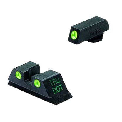 Picture of Meprolight Usa 102243101 Tru-Dot Green Fixed Green Tritium Front & Rear/Black Frame Compatible W/Glock 9Mm Luger/40 S&W/357 Sig/.45 Gap Front Post/Rear Dovetail Mount 