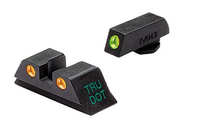 Picture of Meprolight Usa 102243301 Tru-Dot Black | Green Tritium Front Sight Orange Tritium Rear Sight Set 