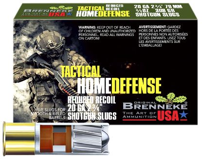 Picture of Brenneke Sl202thd Thd Home Defense 20 Gauge 2.75" 3/4 Oz Slug Shot 5 Per Box/ 50 Case 