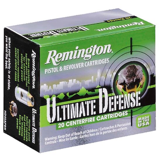 Picture of Remington Ammunition 28937 Ultimate Defense Full Size Handgun 380 Acp 102 Gr Brass Jacket Hollow Point 20 Per Box/ 25 Case 