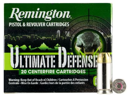 Picture of Remington Ammunition 28939 Ultimate Defense Full Size Handgun 40 S&W 180 Gr Brass Jacket Hollow Point 20 Per Box/ 25 Case 