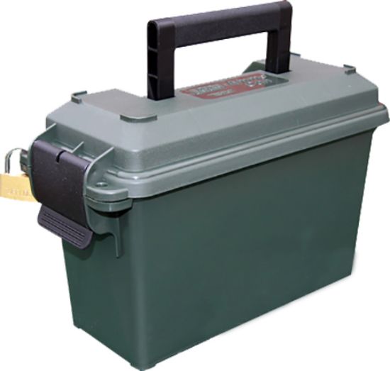 Picture of Mtm Case-Gard Ac30t11 Ammo Can Tall 30 Cal Handgun Forest Green Polypropylene 